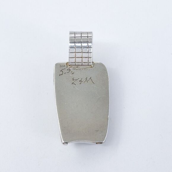 Vintage Sterling Silver 925 Ornate Meteorite Pendant - Picture 5 of 9